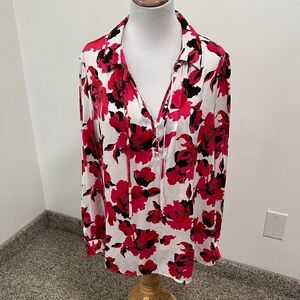 ❗️ Liz Claiborne Satin Floral Blouse